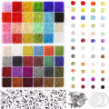 Spacer DIY Glass Transparent Seed Beads Clay Kit Fashion Waist Necklace Beads Set  For Jewelry Making Kit
